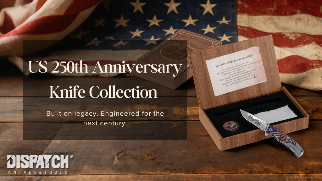 US 250th Anniversary Knife Collection — Fixed Blade & EDC Folding Knives Tribute