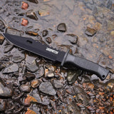 12"Outdoor Bowie Survival Hunting Fixed Blade Knife with Nylon Sheath