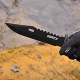 12"Outdoor Bowie Survival Hunting Fixed Blade Knife with Nylon Sheath