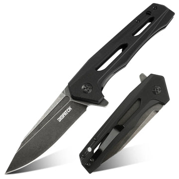 8Cr Blade Pocket Knife with G10 and Carbon Fiber Handles and Bearing System