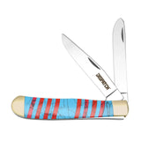 Stainless Steel Pocket Knife Double Blade For Outdoor Camping EDC Tool