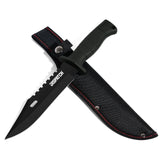 12"Outdoor Bowie Survival Hunting Fixed Blade Knife with Nylon Sheath