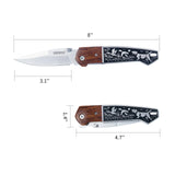 4.7“ Folding Pocket Knife with Elegant Wildlife Design