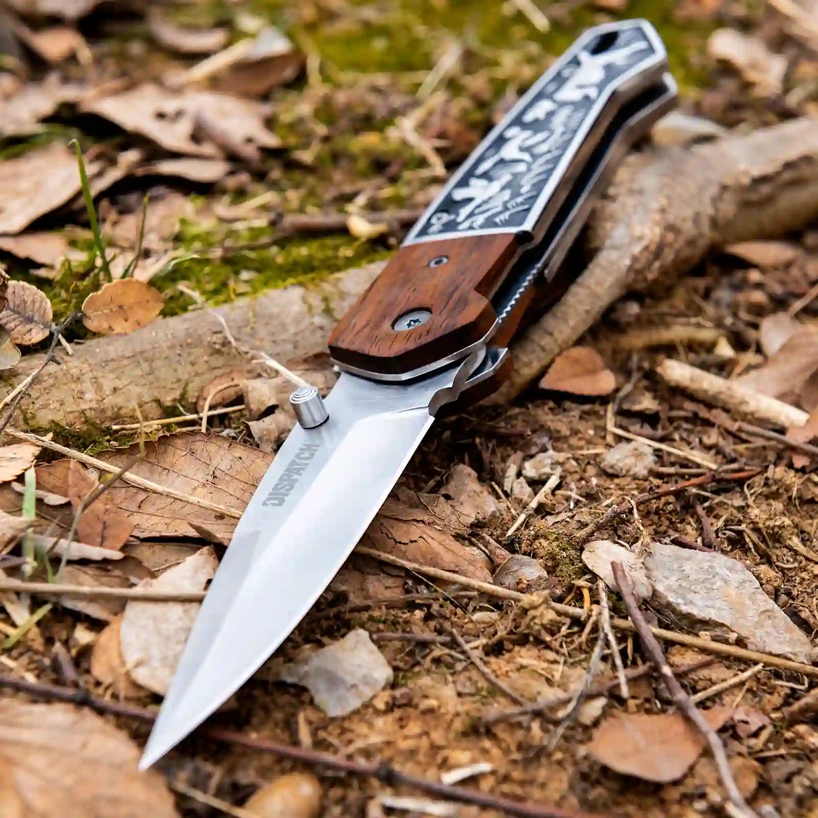 4.7“ Folding Pocket Knife with Elegant Wildlife Design