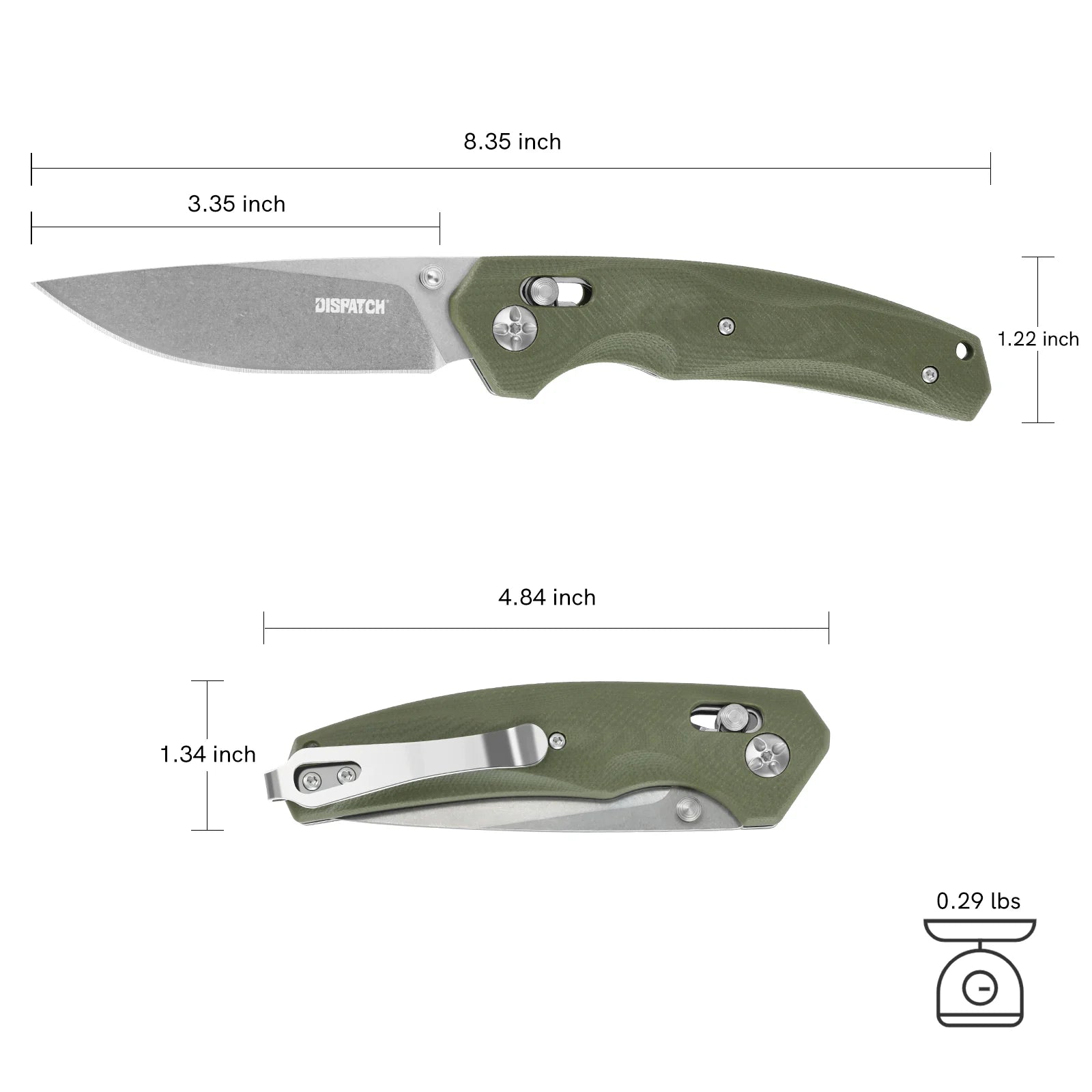 Axis Lock Folding Pocket Knife with G10 handle and 8Cr Blade