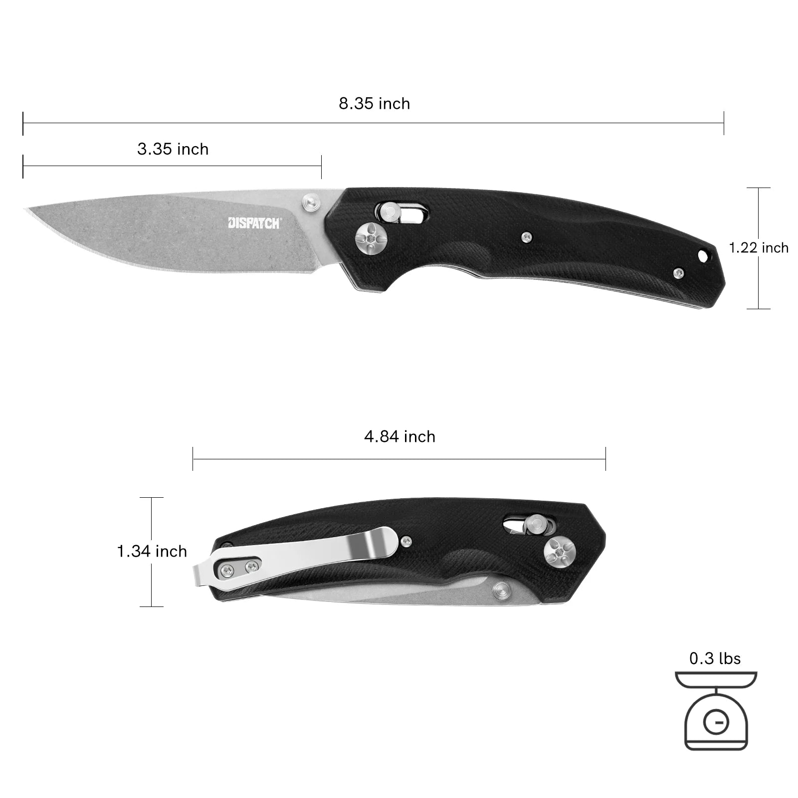 Axis Lock Folding Pocket Knife with G10 handle and 8Cr Blade