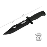 12"Outdoor Bowie Survival Hunting Fixed Blade Knife with Nylon Sheath
