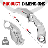 RBLACK Wharncliffe Blade Pocket Knife With Clip RK0202-SL