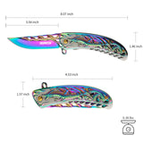Dispatch Pocket Knife for Men Women with Clip, Folding Knife with Dragon Pattern Handle