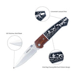 4.7“ Folding Pocket Knife with Elegant Wildlife Design