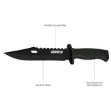 12"Outdoor Bowie Survival Hunting Fixed Blade Knife with Nylon Sheath