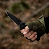 8Cr Blade Pocket Knife with G10 and Carbon Fiber Handles and Bearing System