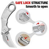 RBLACK Wharncliffe Blade Pocket Knife With Clip RK0202-SL