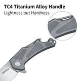 3" TC4 Titanium Handle And M390 Blade Folding Knife