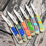 Stainless Steel Pocket Knife Double Blade For Outdoor Camping EDC Tool