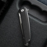 EDC Folding Knife with D2 Stainless Steel Blade, G10 Handle and Pocket Clip