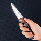 4.7” Folding Knife Stainless Steel Blade With Elk Herd Design