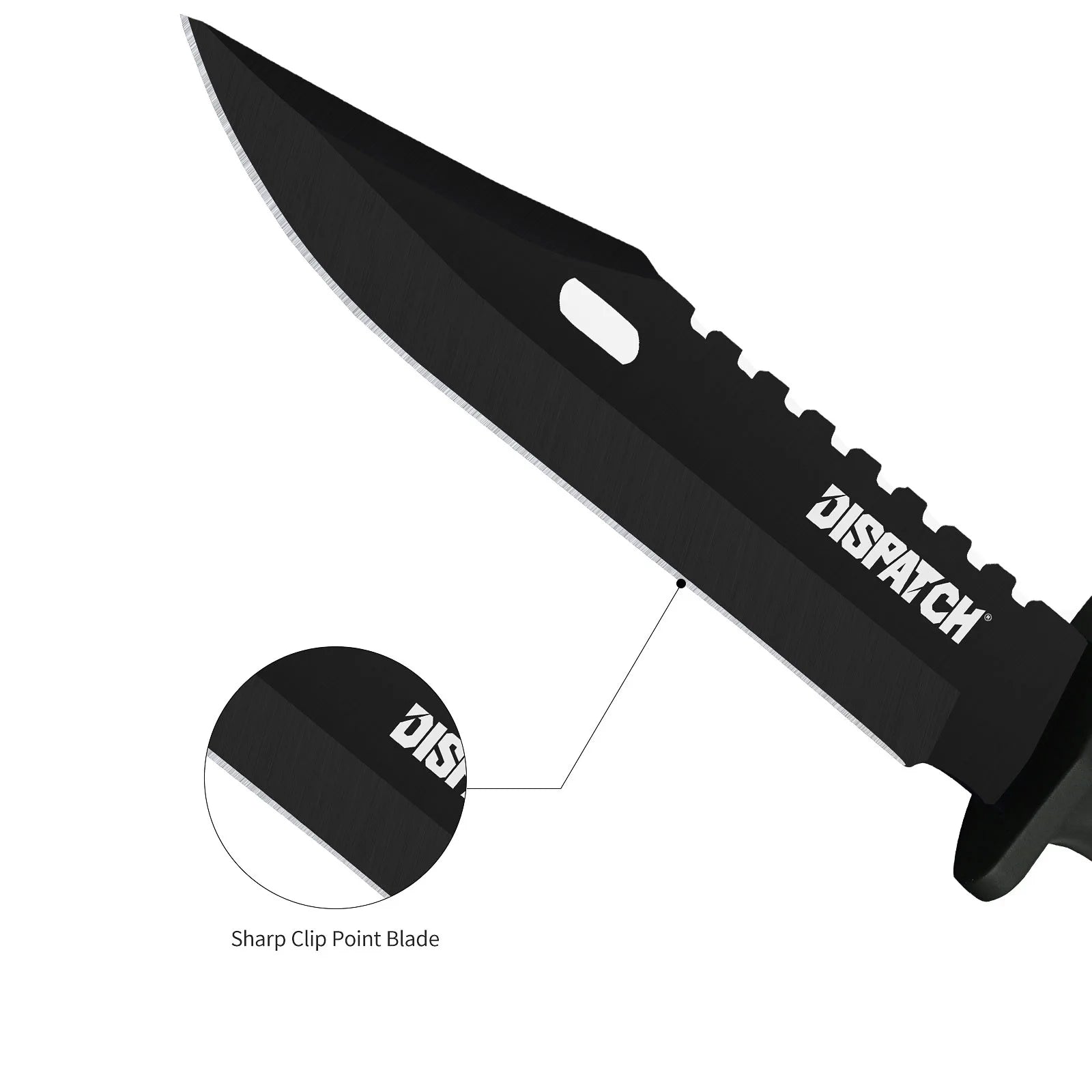 12"Outdoor Bowie Survival Hunting Fixed Blade Knife with Nylon Sheath