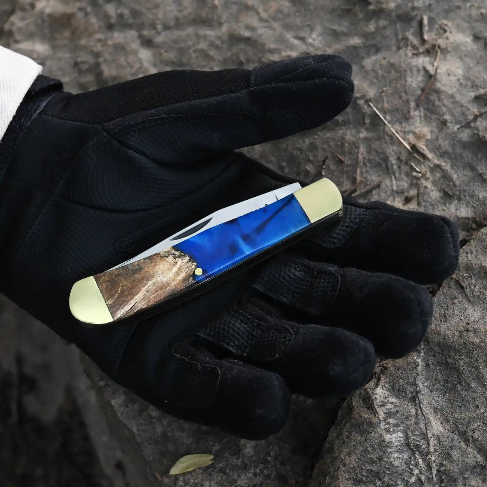 Stainless Steel Pocket Knife Double Blade For Outdoor Camping EDC Tool