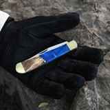 Stainless Steel Pocket Knife Double Blade For Outdoor Camping EDC Tool
