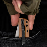 8Cr Blade Pocket Knife with G10 and Carbon Fiber Handles and Bearing System