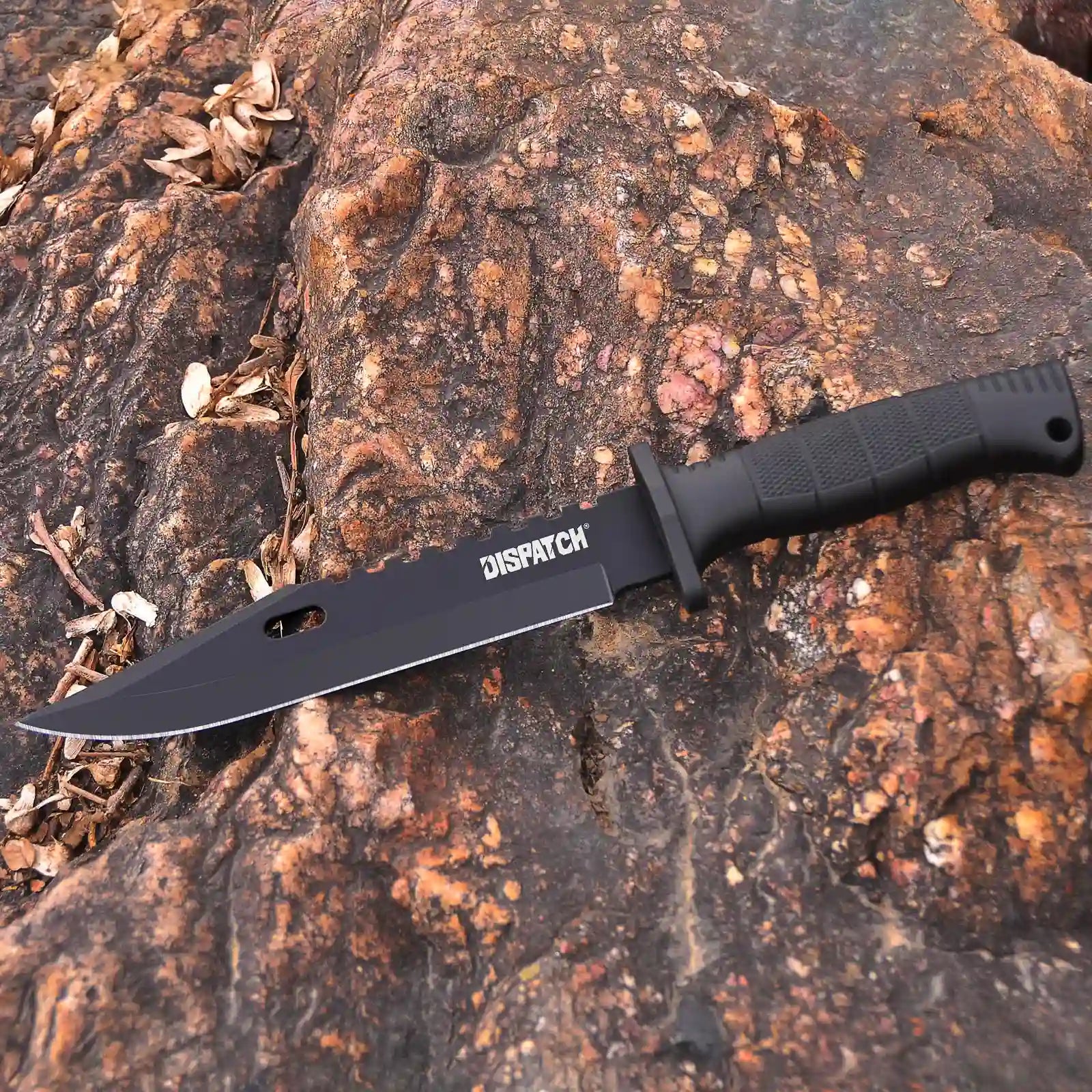 12"Outdoor Bowie Survival Hunting Fixed Blade Knife with Nylon Sheath