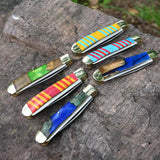 Stainless Steel Pocket Knife Double Blade For Outdoor Camping EDC Tool