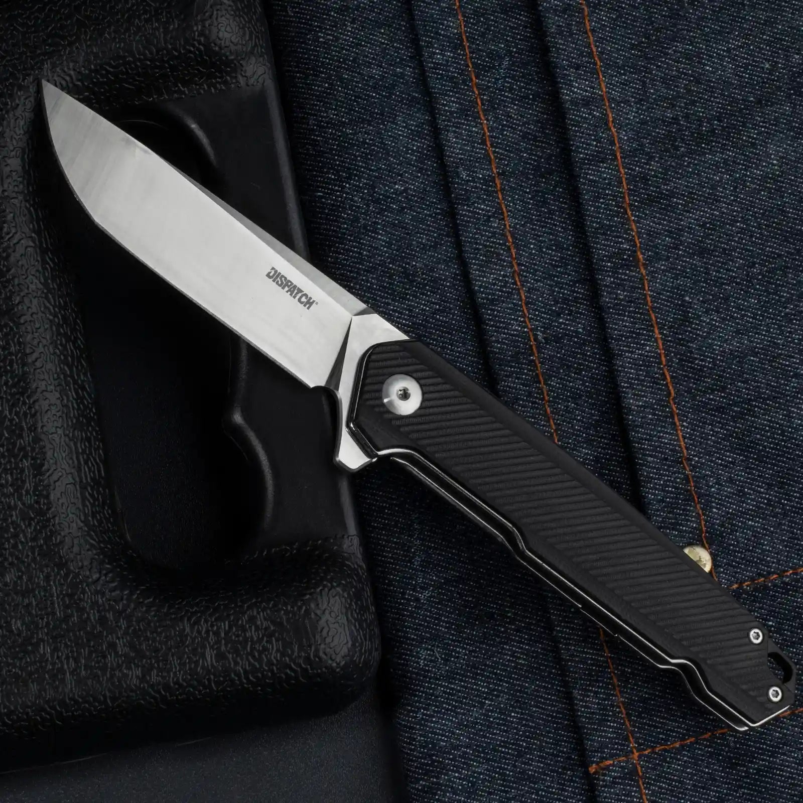 EDC Folding Knife with D2 Stainless Steel Blade, G10 Handle and Pocket Clip