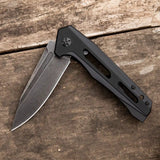 8Cr Blade Pocket Knife with G10 and Carbon Fiber Handles and Bearing System