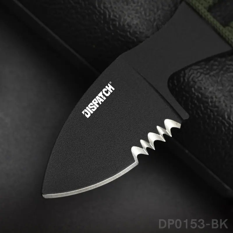 Black Oxide Fixed Blade with Rope and Sheath for EDC