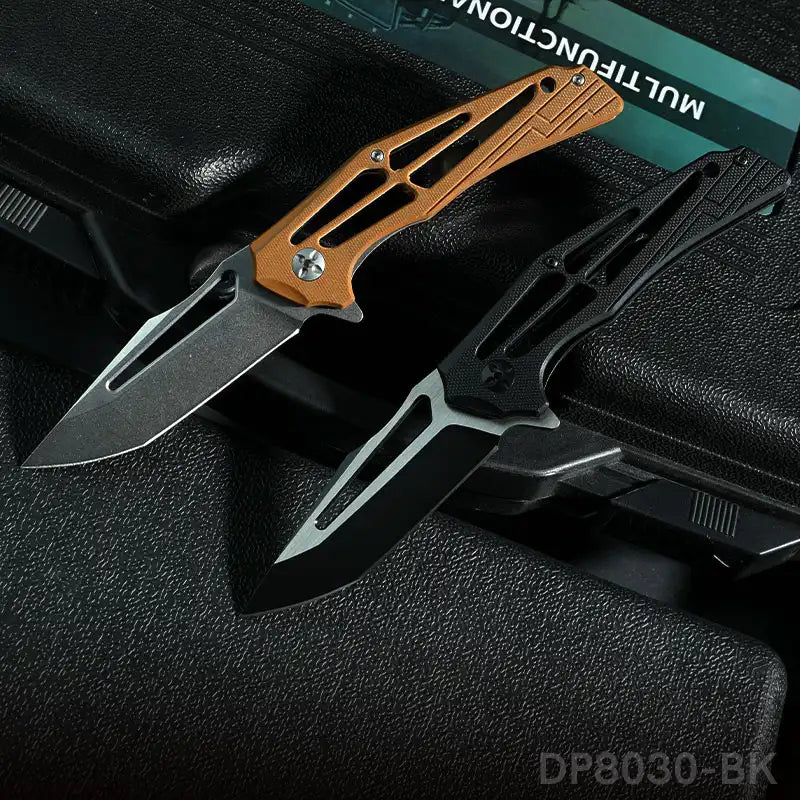Folding Knife with Lightweight Open G10 Handle and Single Side CNC 8Cr Blade