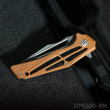 Folding Knife with Lightweight Open G10 Handle and Single Side CNC 8Cr Blade