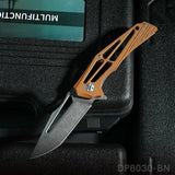 Folding Knife with Lightweight Open G10 Handle and Single Side CNC 8Cr Blade