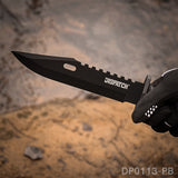 12" Tactical Bowie Survival Hunting Fixed Blade Knife with Nylon Sheath - Dispatch Outdoor Life