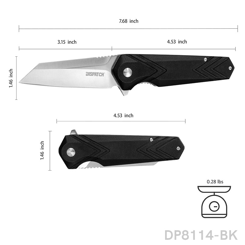 4.5' Folding Pocket Knife with 8cr Blade and G10 Handle