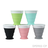 5 Pack Silicone Folding Travel Cup Set for Camping and Outdoor