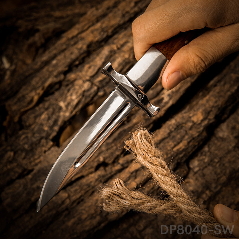 5" Closed EDC Folding Pocket Knife with Back Lock and Hand Guard