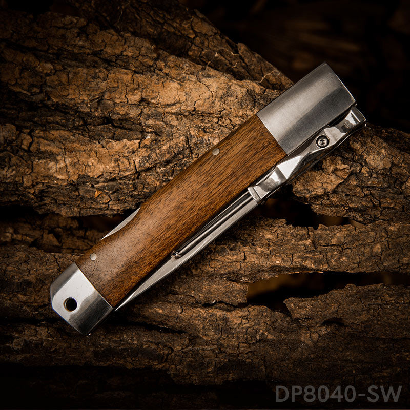 5" Closed EDC Folding Pocket Knife with Back Lock and Hand Guard
