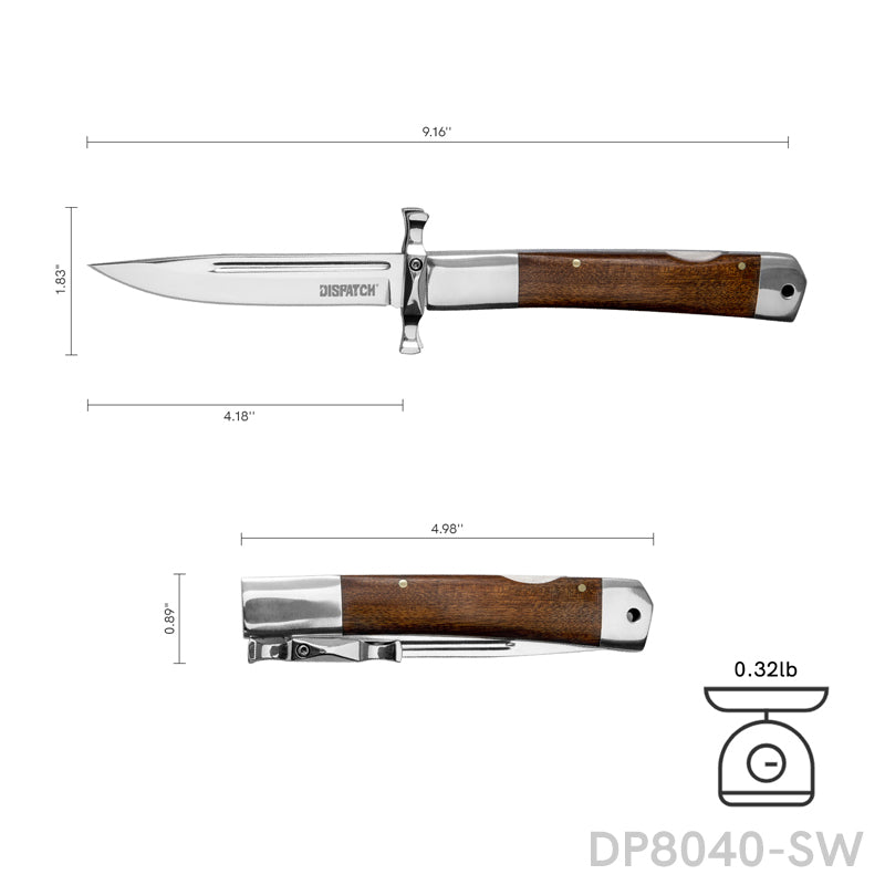 5" Closed EDC Folding Pocket Knife with Back Lock and Hand Guard