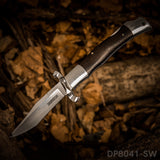 5" Closed EDC Folding Pocket Knife with Back Lock and Hand Guard