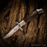 5" Closed EDC Folding Pocket Knife with Back Lock and Hand Guard