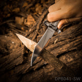 5" Closed EDC Folding Pocket Knife with Back Lock and Hand Guard