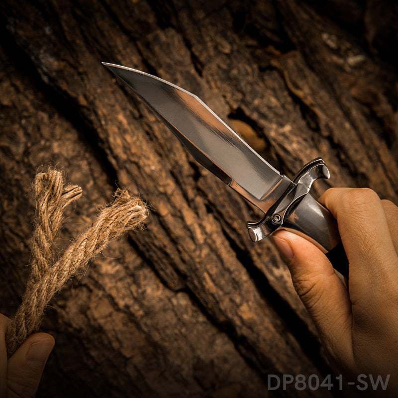 5" Closed EDC Folding Pocket Knife with Back Lock and Hand Guard