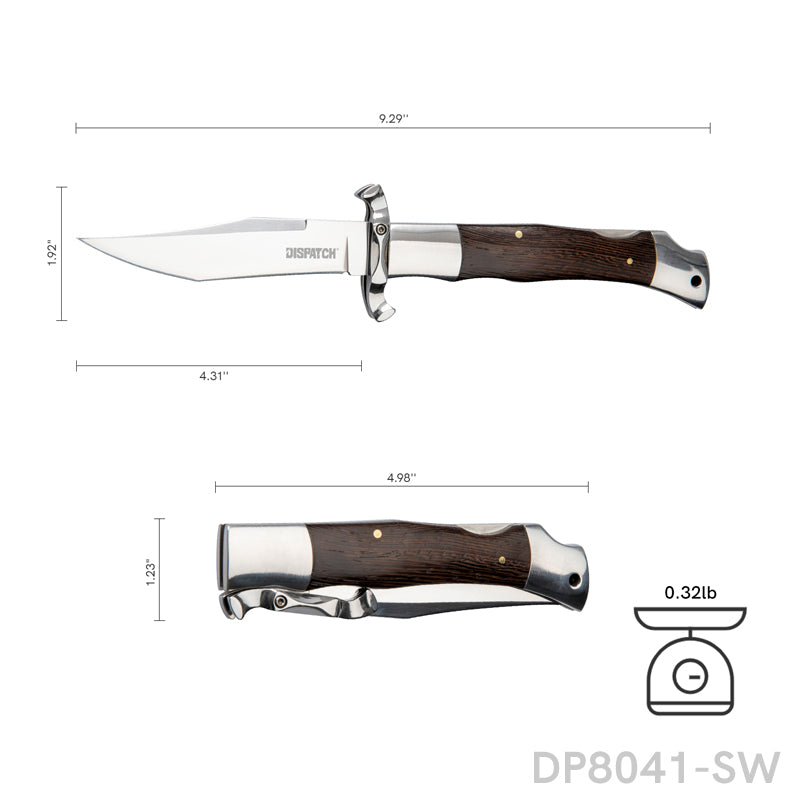 5" Closed EDC Folding Pocket Knife with Back Lock and Hand Guard