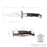 5" Closed EDC Folding Pocket Knife with Back Lock and Hand Guard