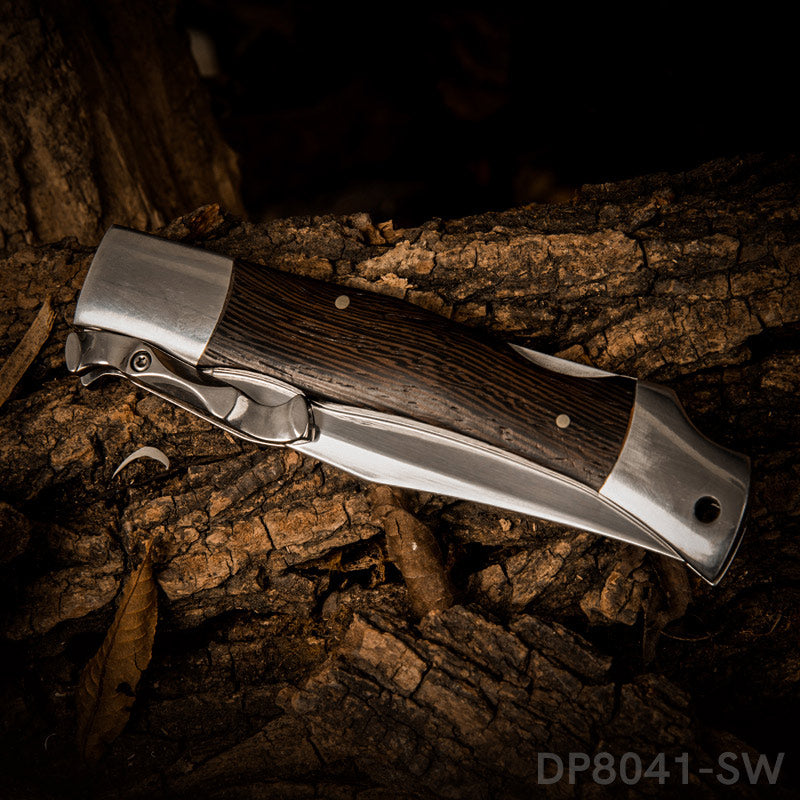 5" Closed EDC Folding Pocket Knife with Back Lock and Hand Guard