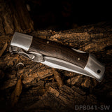 5" Closed EDC Folding Pocket Knife with Back Lock and Hand Guard