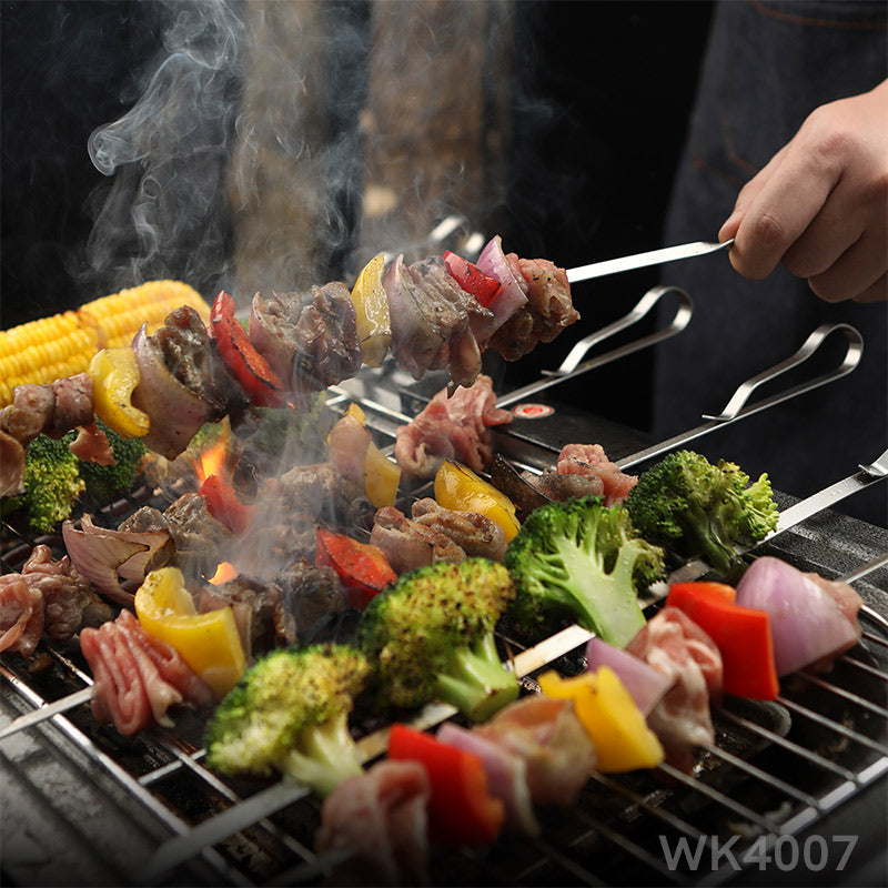 6PCS Kabobs Barbecue Skewers Set with Storage Bag for Grilling