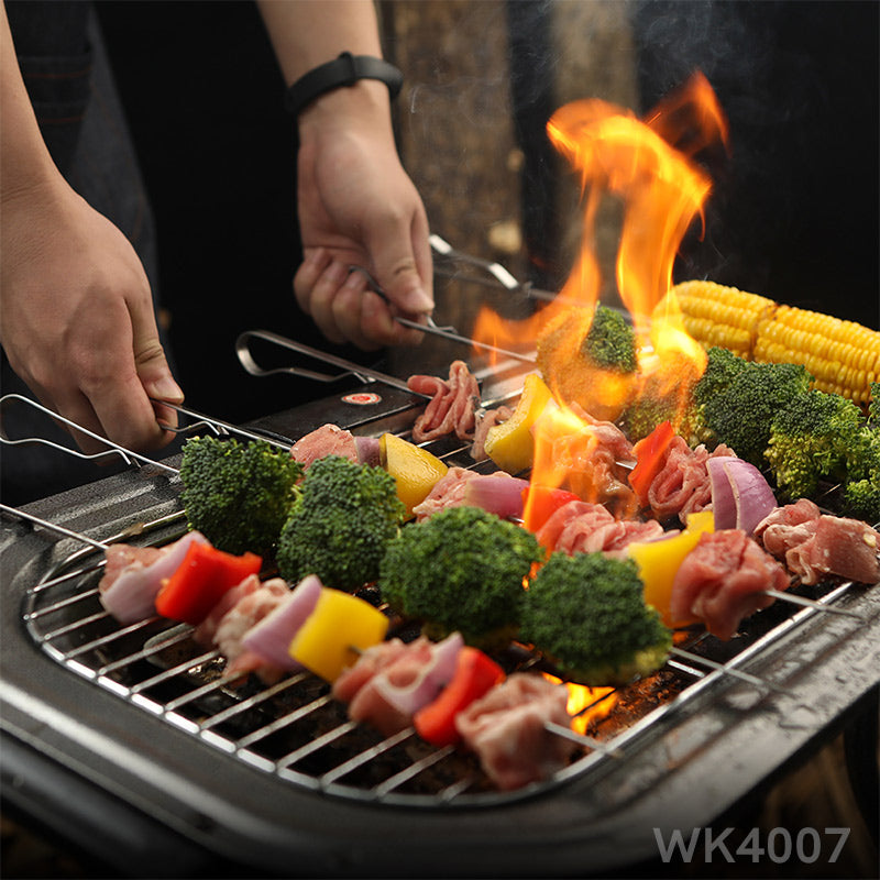 6PCS Kabobs Barbecue Skewers Set with Storage Bag for Grilling