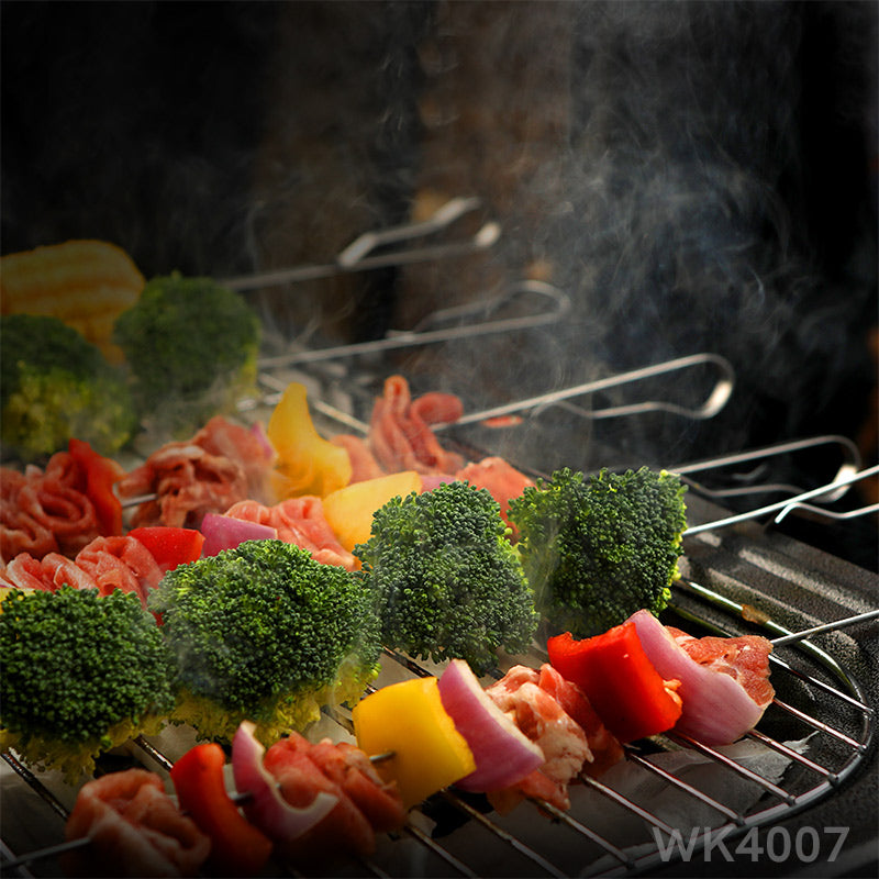 6PCS Kabobs Barbecue Skewers Set with Storage Bag for Grilling